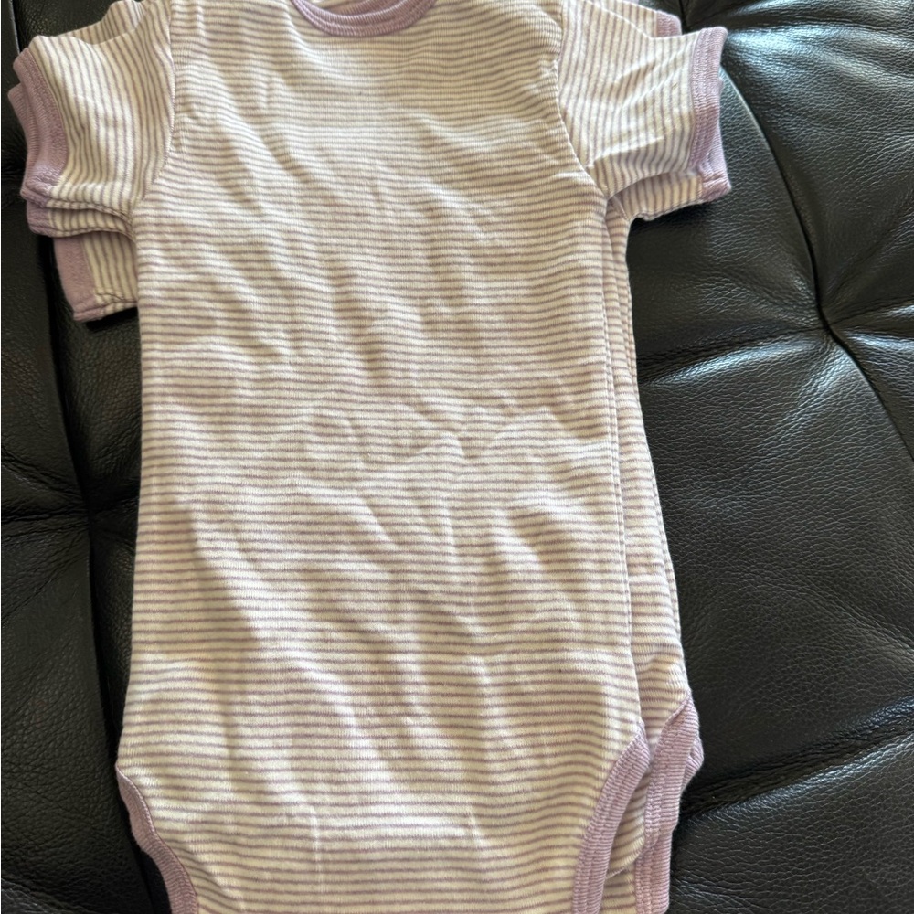 Striped Purple Kids One Piece